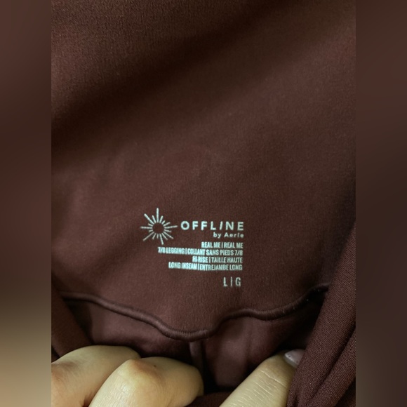 OFFLINE BY AERIE || MAROON LEGGINGS - Picture 3 of 5